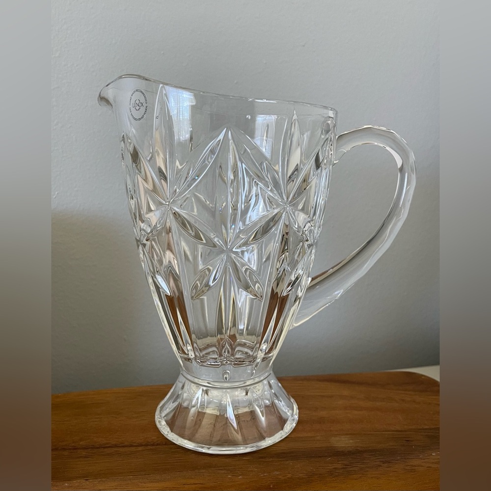 Lenox Pitcher Shooting Star Full Lead Crystal 40oz